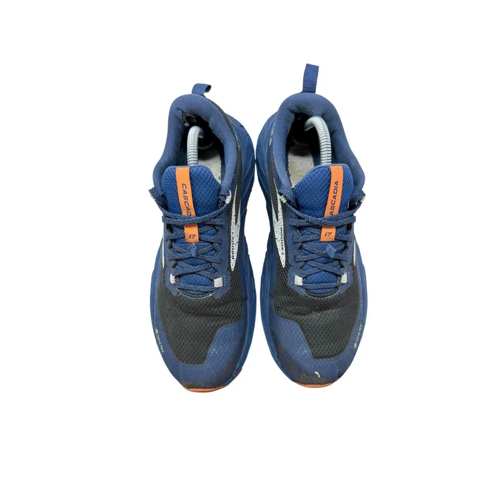 Brooks Cascadia 17 GTX Trail Running Shoes Mens 9 Blue Black Orange 1104021D062